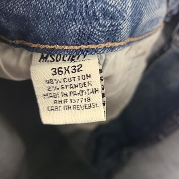 NWT M.Society Men's Size 36X32 Skinny Fit Sam Denim Jeans - Picture 8 of 8